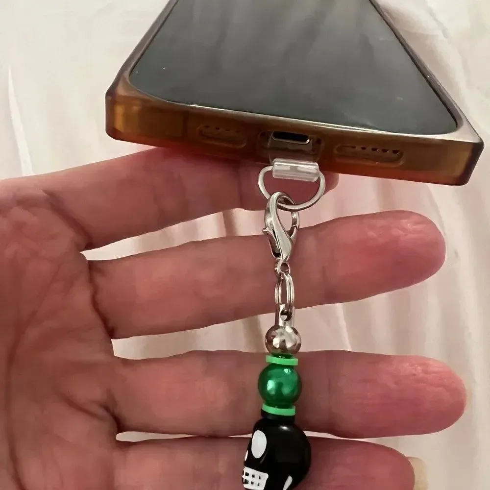 NWT Angela’s Designs one of a kind handmade beaded Halloween cell phone charm